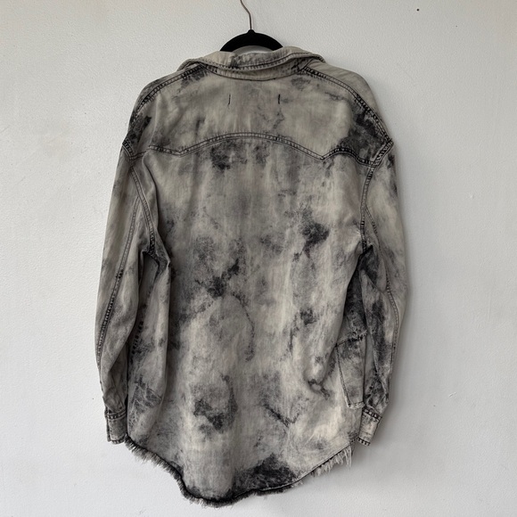 Free People Black and Gray Jean Jacket - Picture 2 of 5